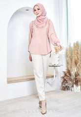 ZENIA EXECUTIVE BLOUSE (DUSTY PINK)